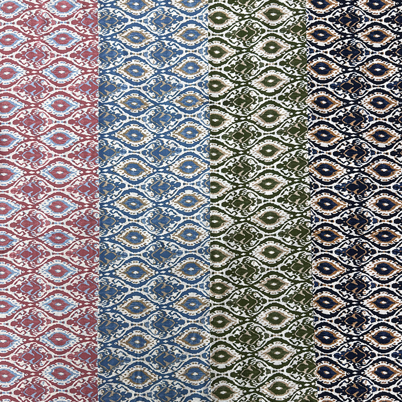 Vải Rayon in 45S – Phong cách Ikat