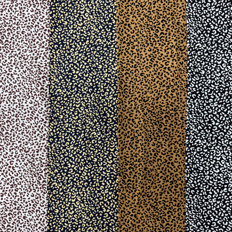 Vải Rayon in 45S – Họa tiết da báo nhỏ